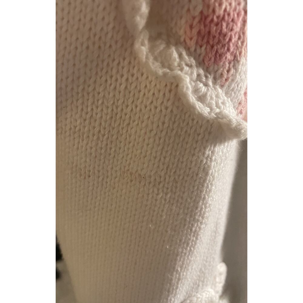 The Eagle’s Eye Spring Flower Sweater Short Sleeved Small 100% Cotton Button Up - Picture 8 of 9